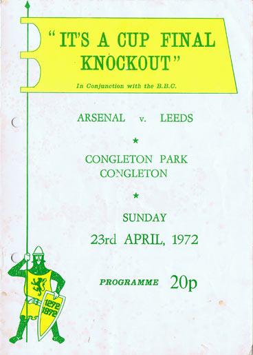 Programme cover from 1972 Cup Final Knockout