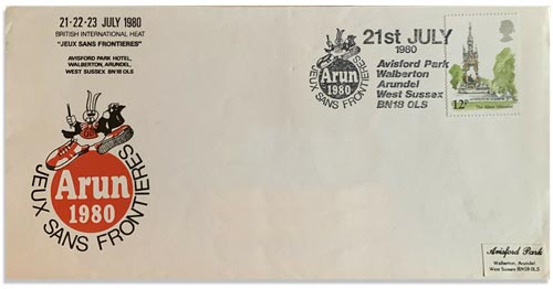 First Day Cover - JSF Arun, GB, 1980