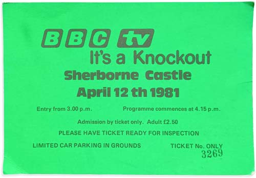 Entrance Ticket - Sherborne 1981