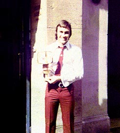 Ian Rodger with Ely's JSF Trophy