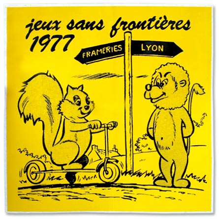 Sticker from Frameries 1977